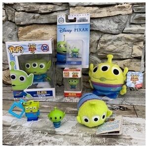 Bundle Toy Story Alien Funko Pop Pocket Keychain Tsum Nano Pint Size Stress Ball